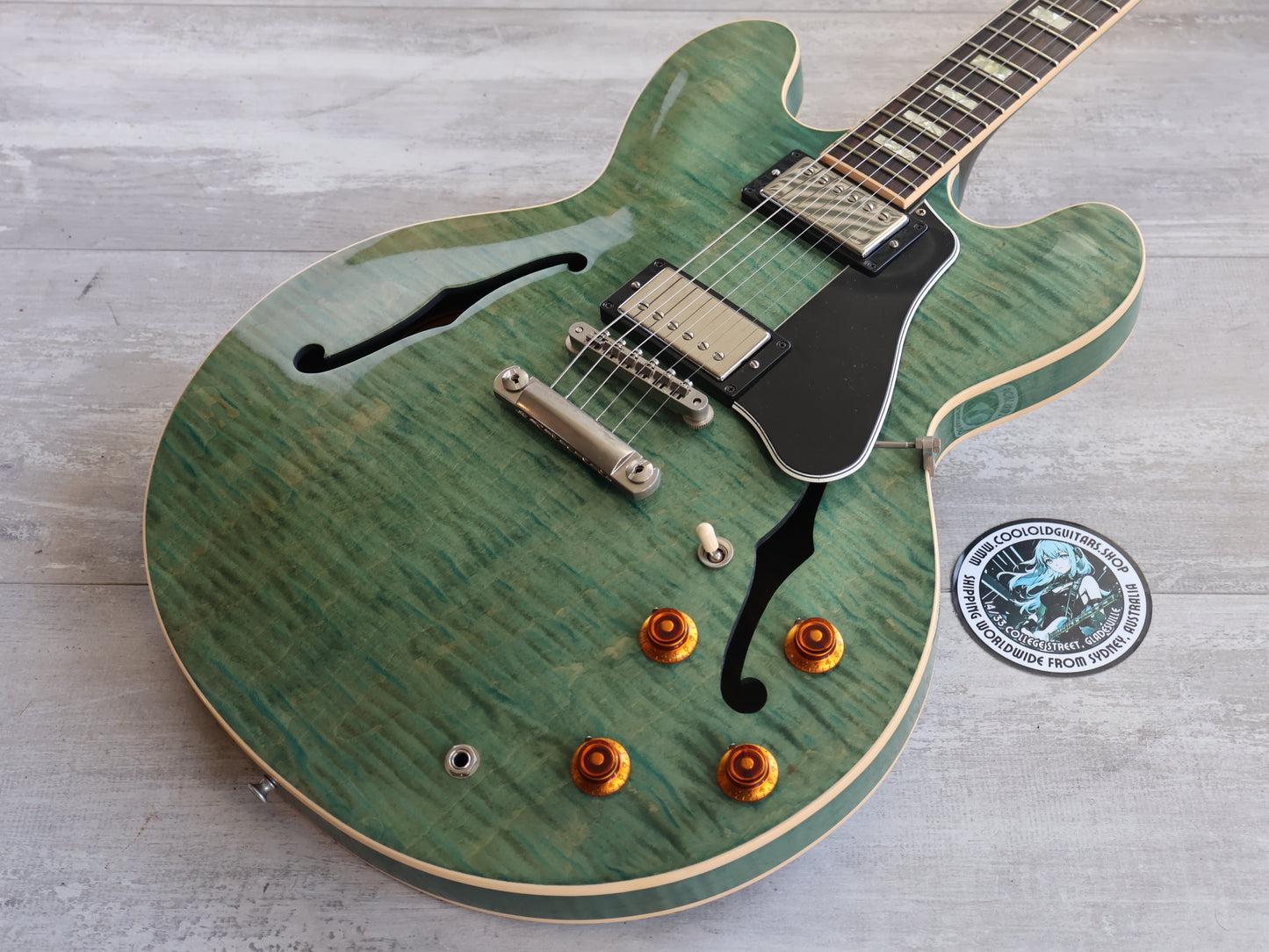 2016 Gibson USA Memphis ES-335 Semi Hollowbody (Figured Turquoise)
