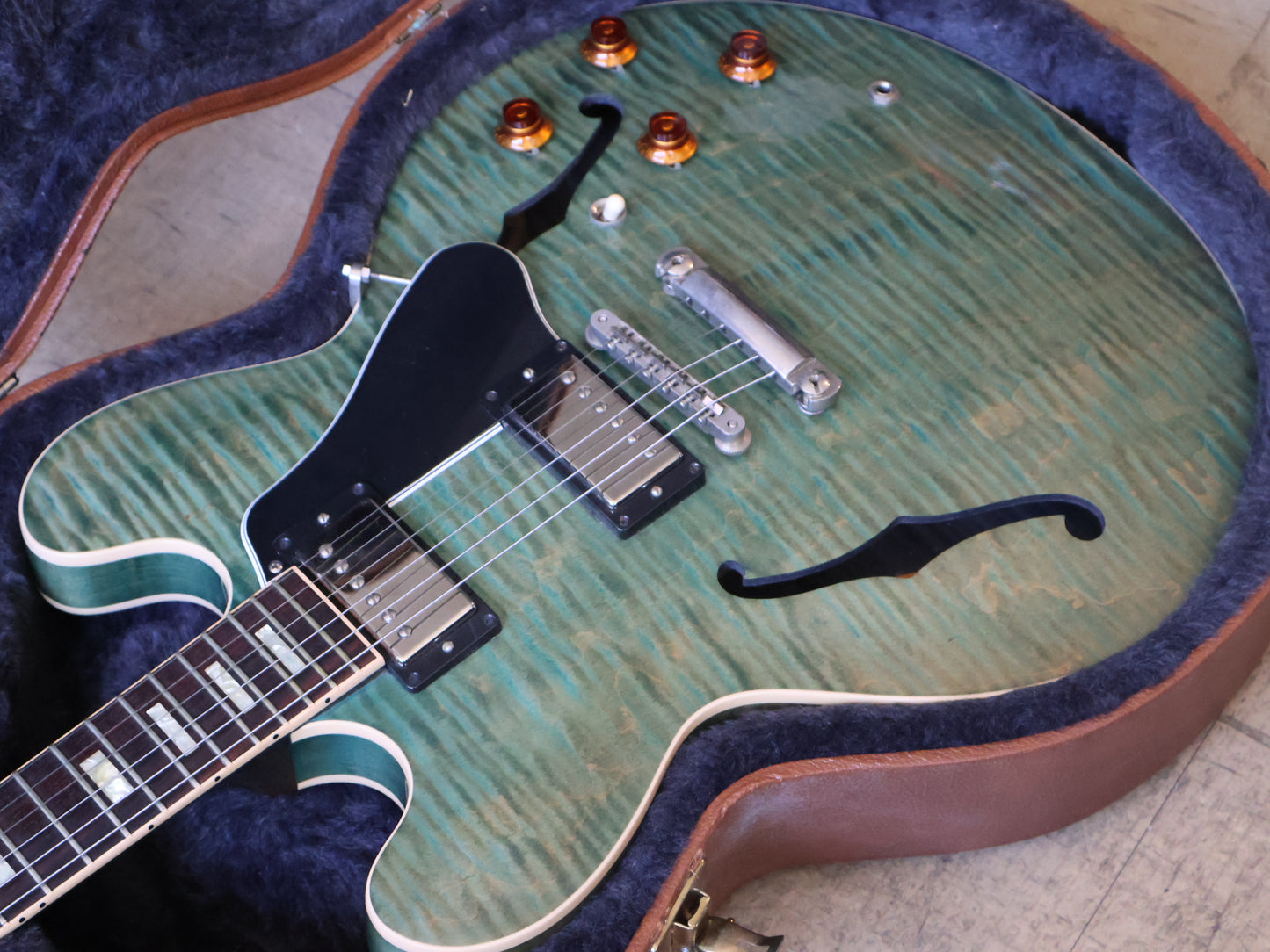 2016 Gibson USA Memphis ES-335 Semi Hollowbody (Figured Turquoise)