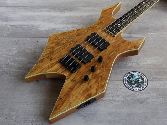 BC Rich Paolo Gregoletto (Trivium) Neckthrough Signature Warlock Bass (Spalted Natural)