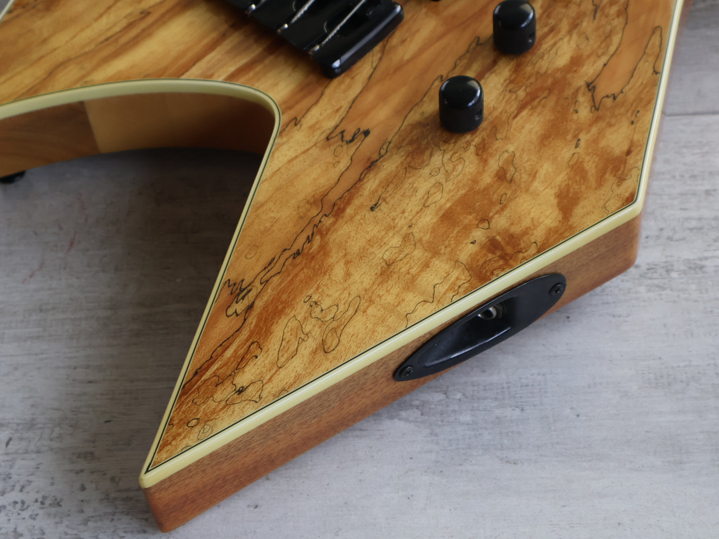 BC Rich Paolo Gregoletto (Trivium) Neckthrough Signature Warlock Bass (Spalted Natural)