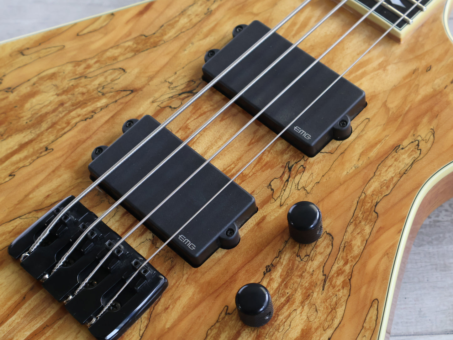 BC Rich Paolo Gregoletto (Trivium) Neckthrough Signature Warlock Bass (Spalted Natural)