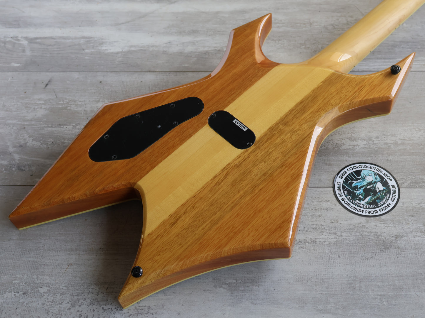 BC Rich Paolo Gregoletto (Trivium) Neckthrough Signature Warlock Bass (Spalted Natural)