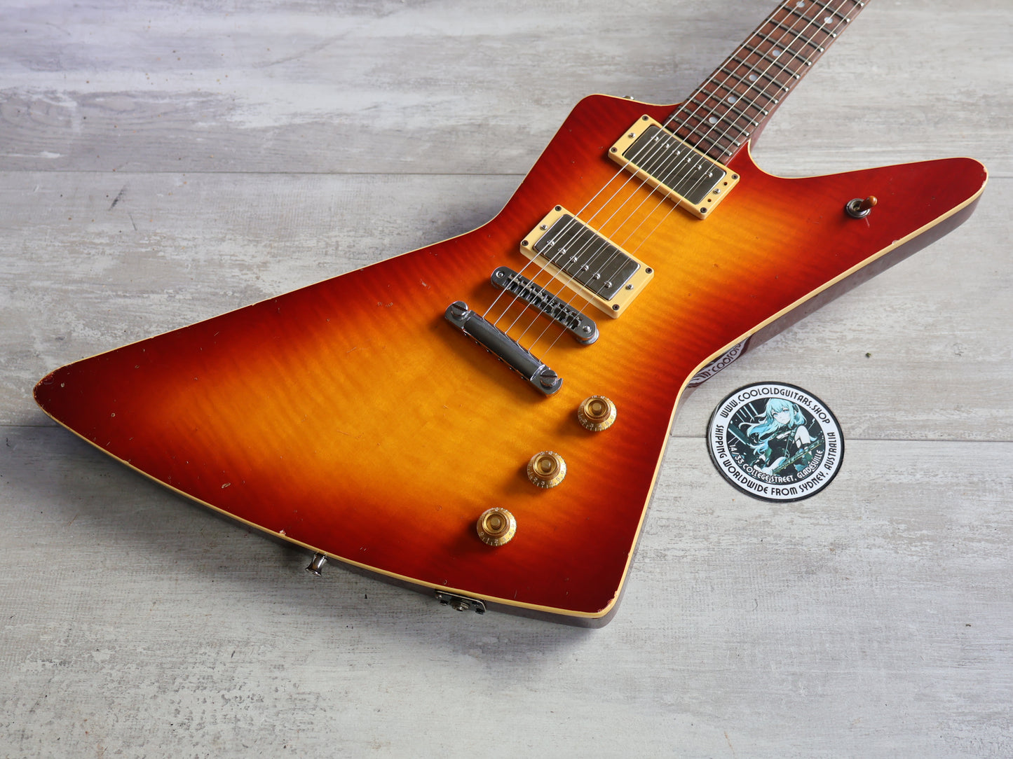 1978 Greco Japan EX800HR "Rick Nielsen" Explorer (Cherry Sunburst)