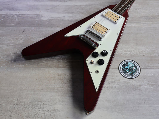 1980 Aria Pro II Japan FV-550 '67 Reissue Flying V (Cherry Red)