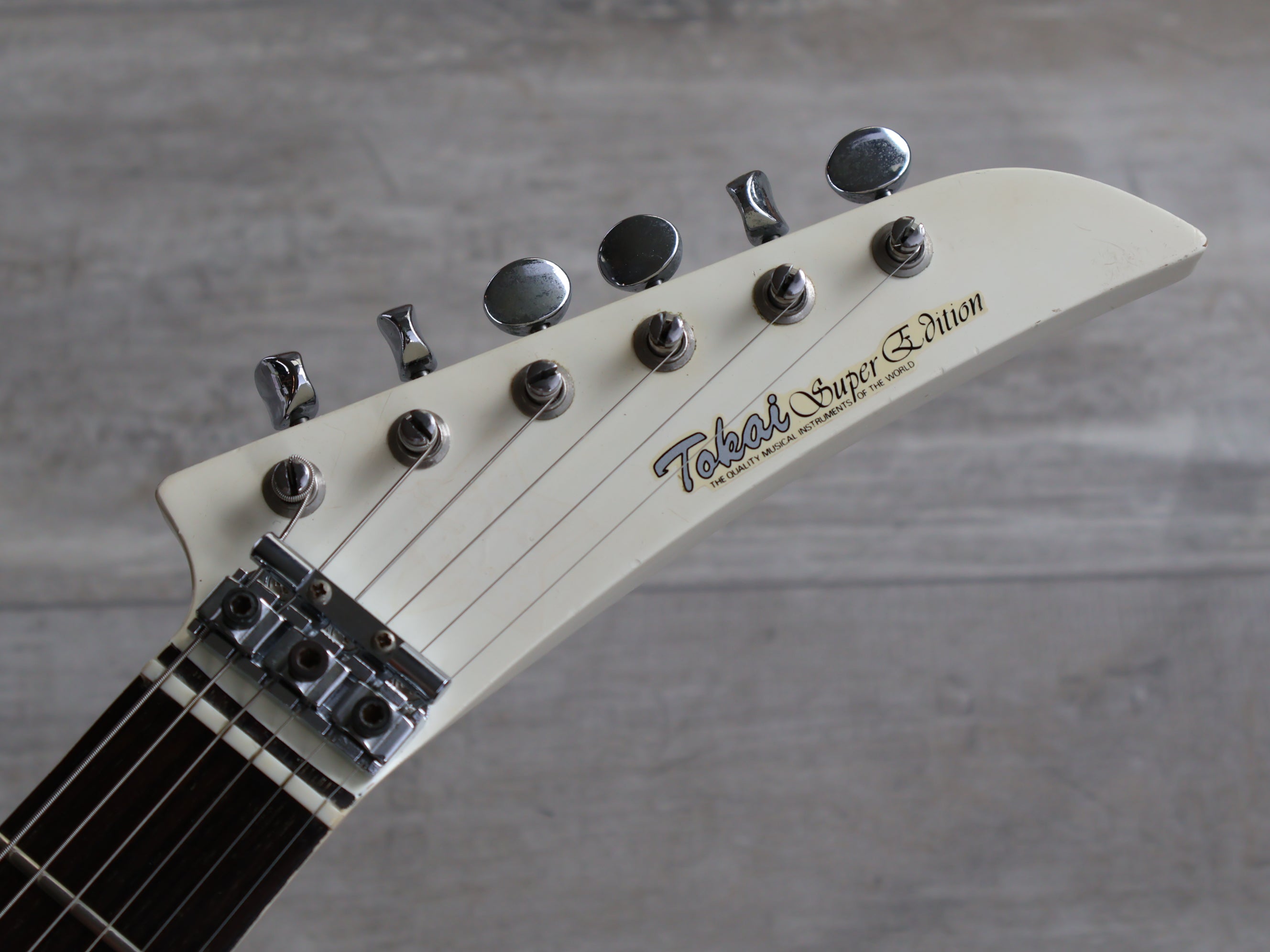1982 Tokai F-55 Super Edition Explorer/Random Star (Vintage White