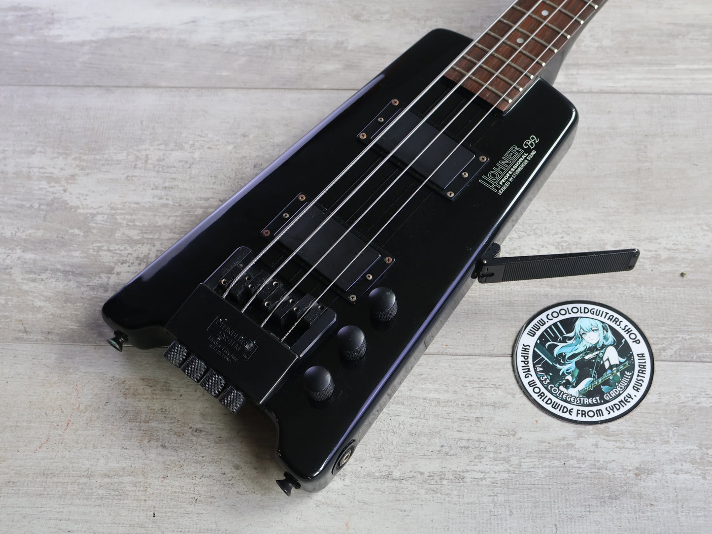 1980's Hohner B2 Headless Paddle Bass Guitar w/Steinberger System