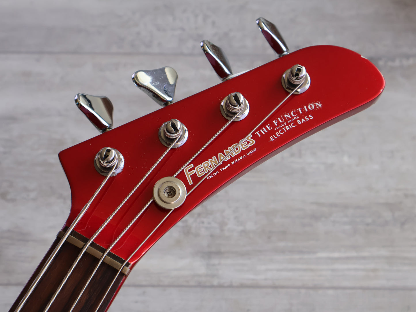 1985 Fernandes Japan EXB-85 Explorer Bass (Candy Apple Red)