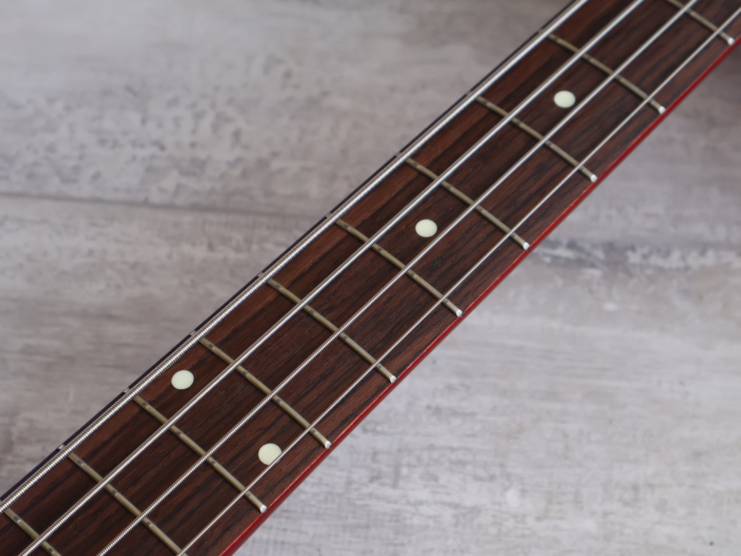 1985 Fernandes Japan EXB-85 Explorer Bass (Candy Apple Red)