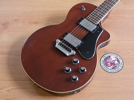 1972 Yamaha Japan SG45 Single Cutaway Flat Top Les Paul (Natural Brown)