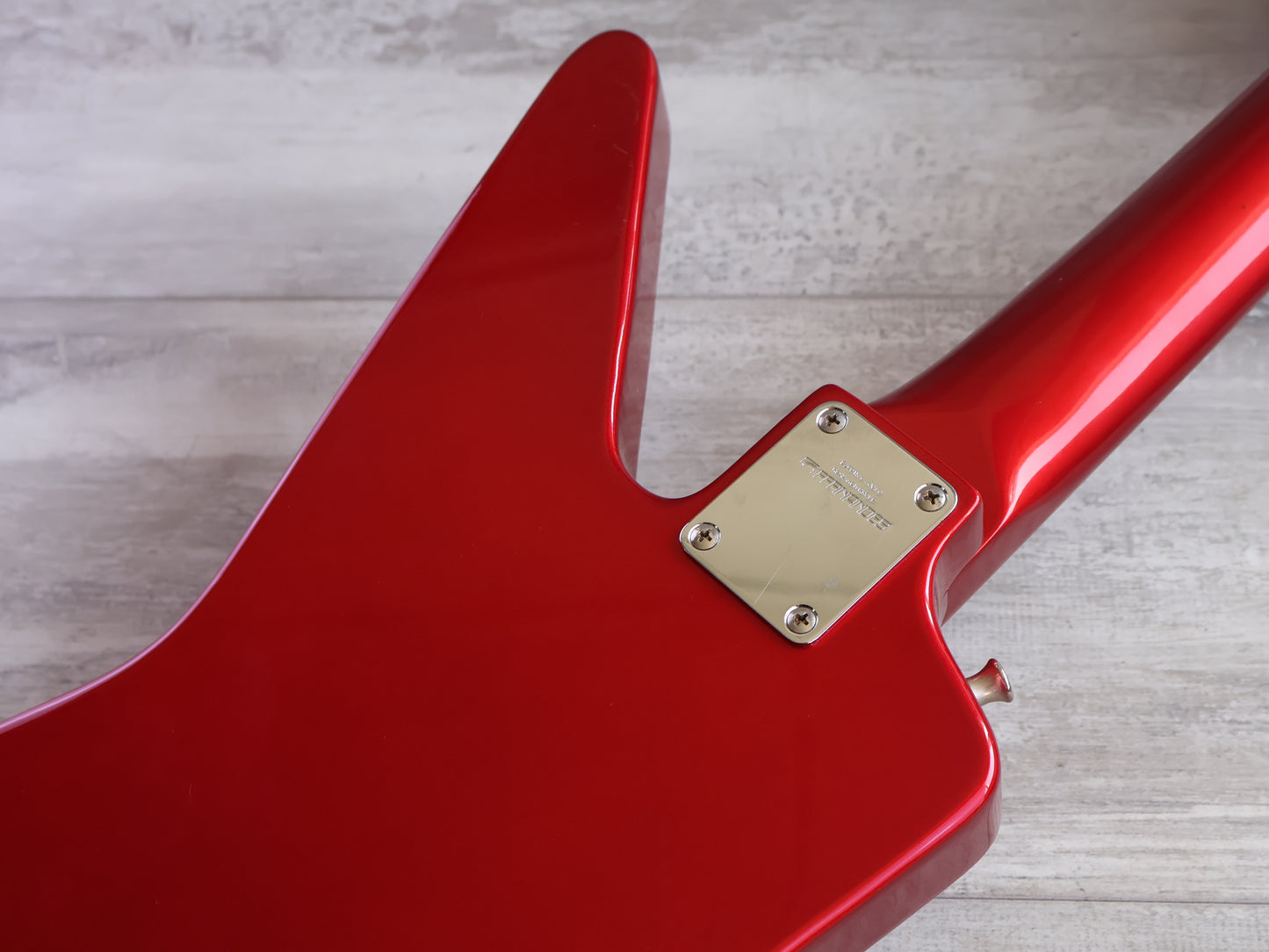 1985 Fernandes Japan EXB-85 Explorer Bass (Candy Apple Red)