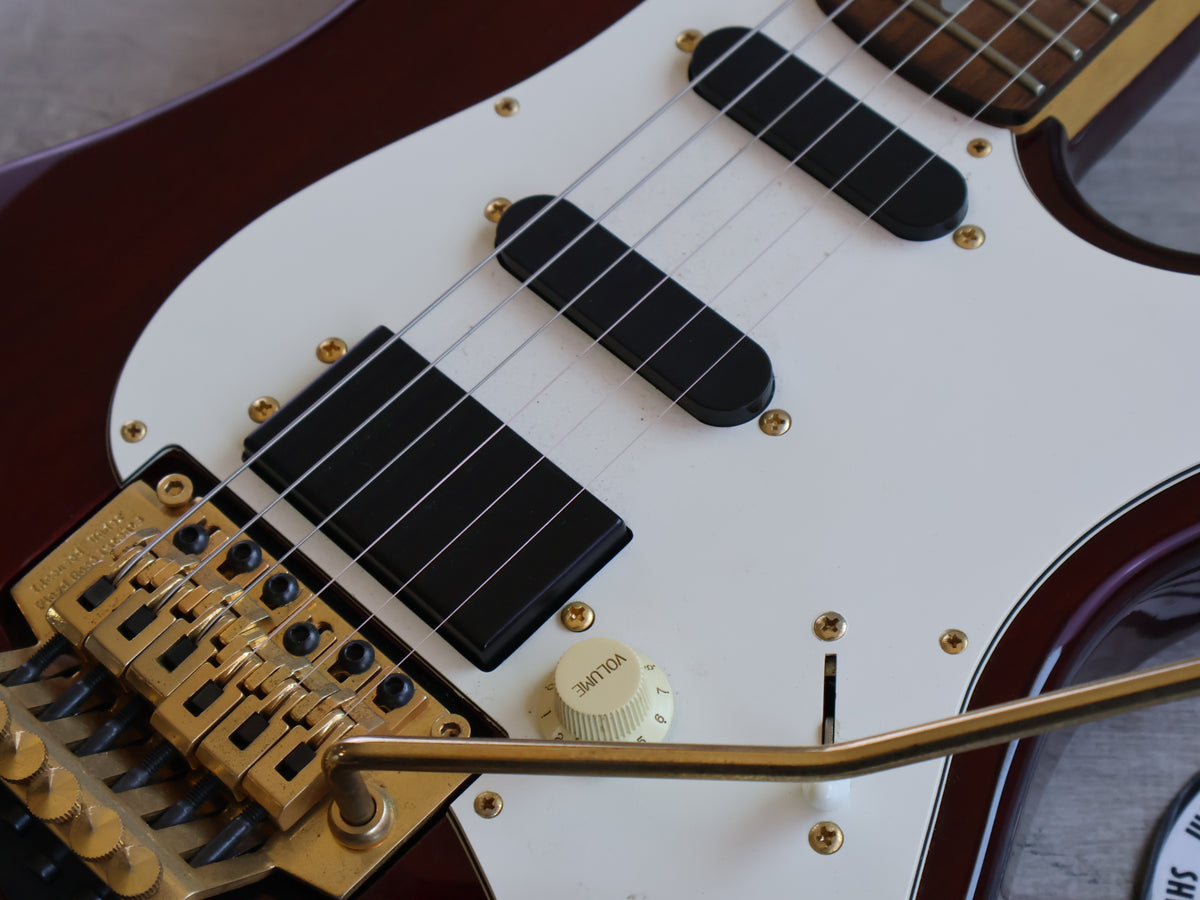 1994 Samick SSM-3 "Valley Arts Custom Pro Shop" S-Style (Transparent Red)