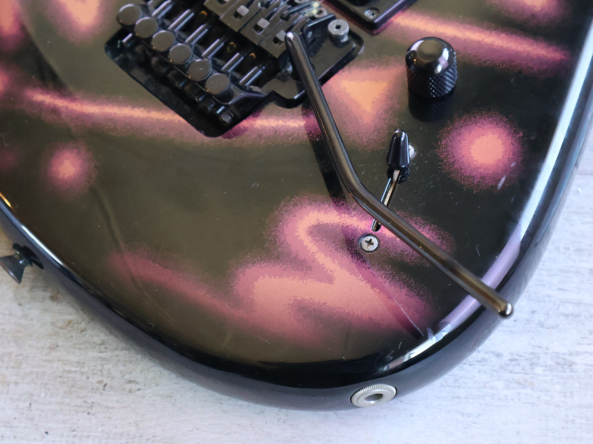 1989 Yamaha Japan MG-M2G Neon Special Edition Electric Guitar (Purple Neon)
