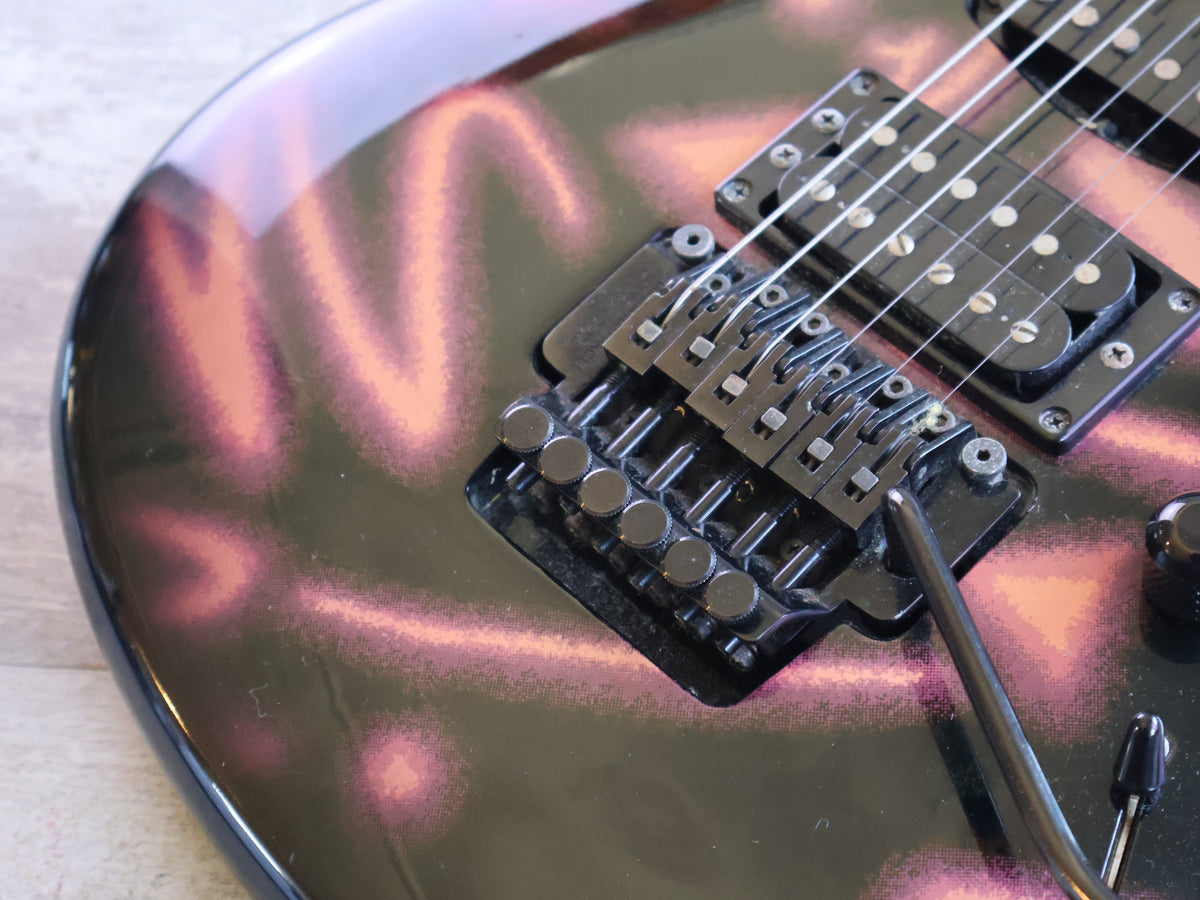 1989 Yamaha Japan MG-M2G Neon Special Edition Electric Guitar (Purple Neon)