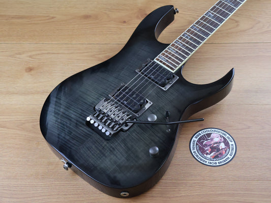 2009 Ibanez RGT42DXFM Neckthrough HH Superstrat (Transparent Gray Burst)