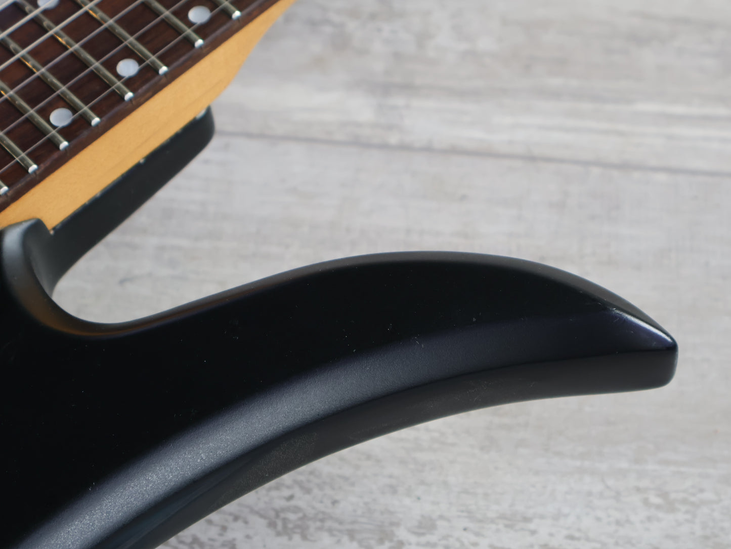 1992 Burny Hide X Japan MG-125S Mockingbird w/Sustainer (Matte Black)