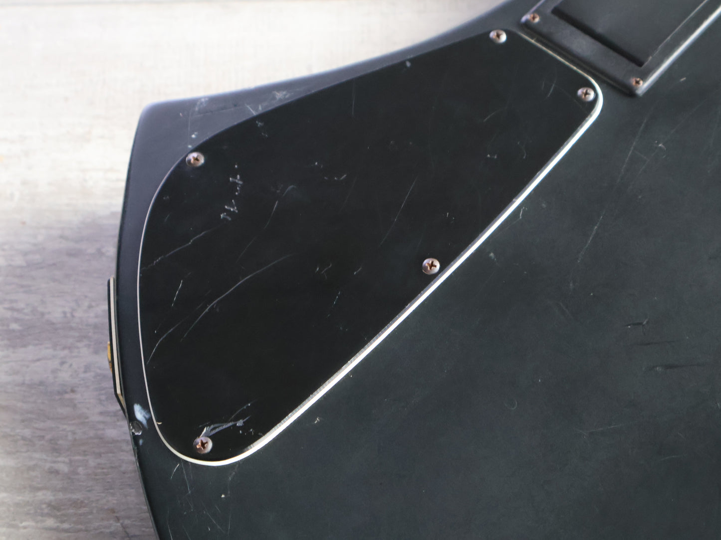 1992 Burny Hide X Japan MG-125S Mockingbird w/Sustainer (Matte Black)