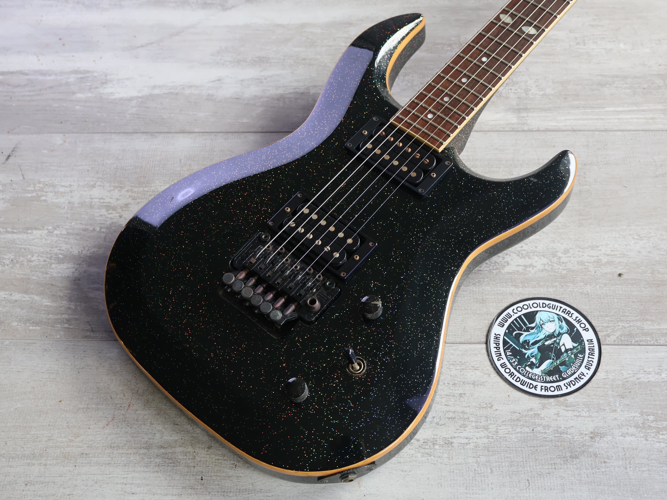 1992 Rockoon (by Kawai Japan) RD-85 Double Cutaway (Black Projector ...
