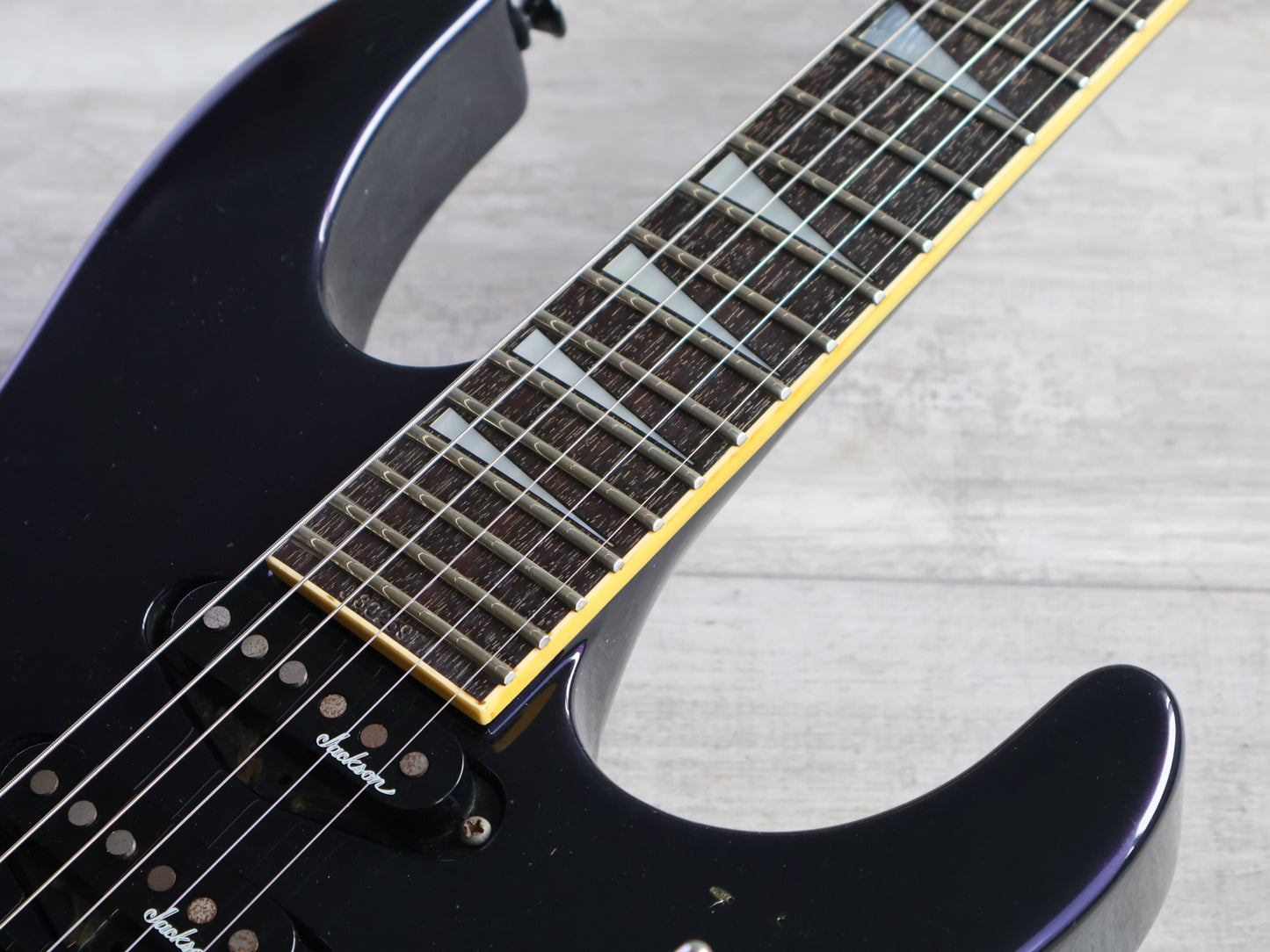 1993 Jackson Japan "Standard" Soloist Neckthrough Superstrat (Metallic Purple)