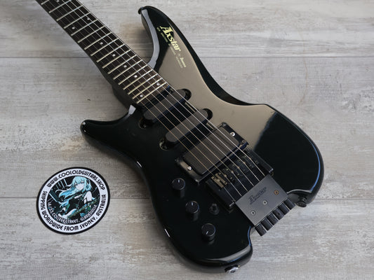 1986 Ibanez Japan Axstar AX75L Left Handed LH Headless Guitar (Black)