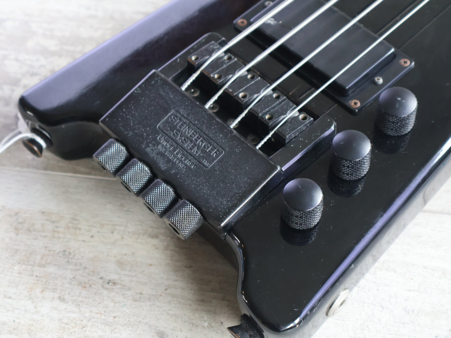 1980's Hohner B2 Headless Paddle Bass Guitar w/Steinberger System (Black)