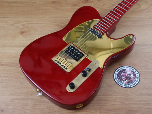 1990 Bill Lawrence Japan BKIM-60G Kaori Model Telecaster (Red & Gold)