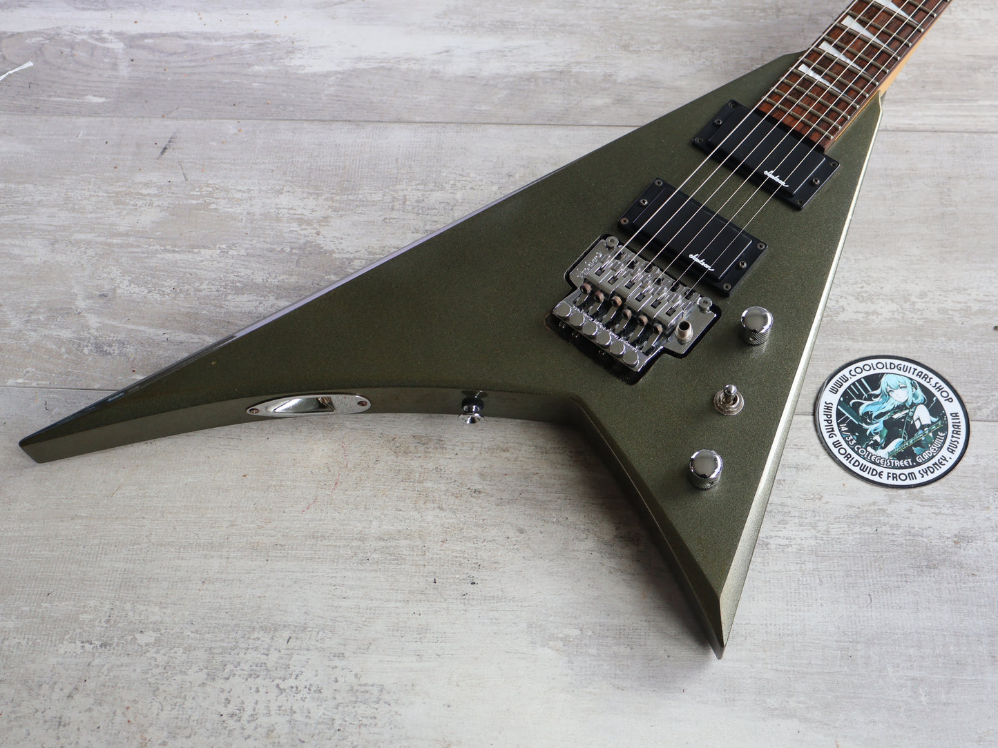Jackson JS32T JS Series Rhoads Flying V (Olive Green)