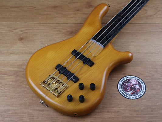 1989 Rockoon Japan (by Kawai) RB-80JJ FL Fretless Bass (Natural)