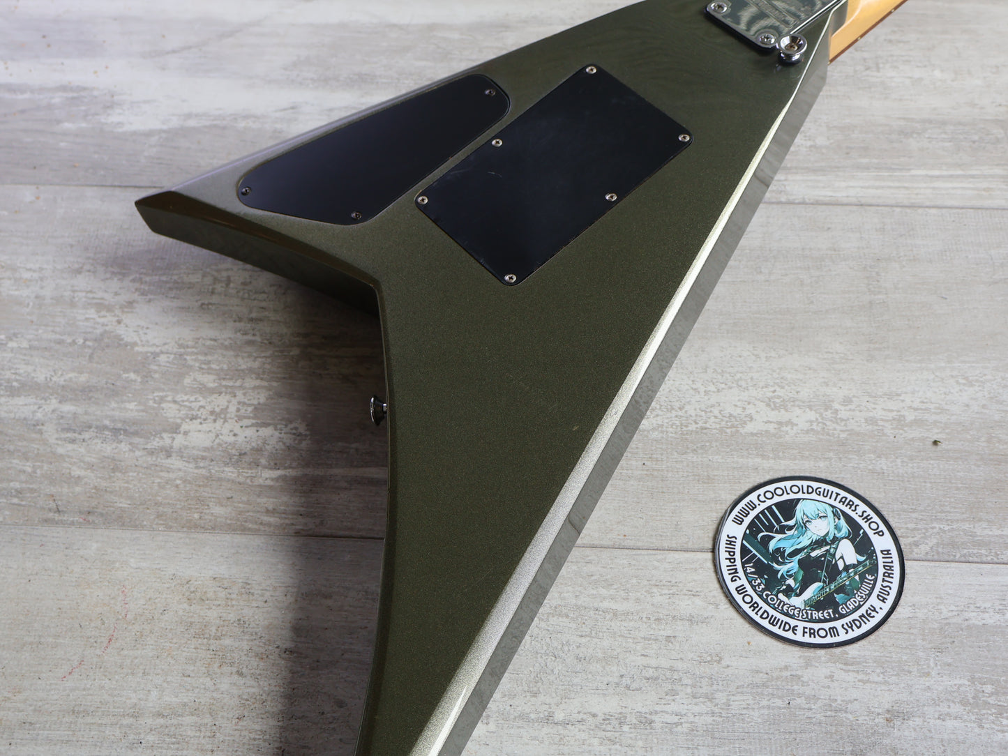 Jackson JS32T JS Series Rhoads Flying V (Olive Green)
