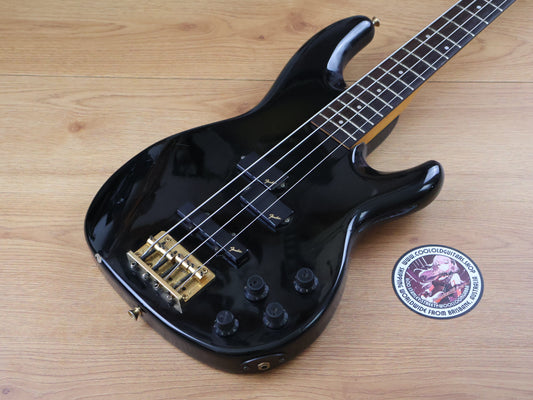 1989 Fender Japan PJM65 Jazz Bass Special PJ Active Contemporary Bass (Black)