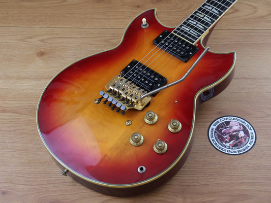 1979 Yamaha Japan SG-2000 Neckthrough Double Cutaway w/Floyd Rose (Cherry Sunburst)