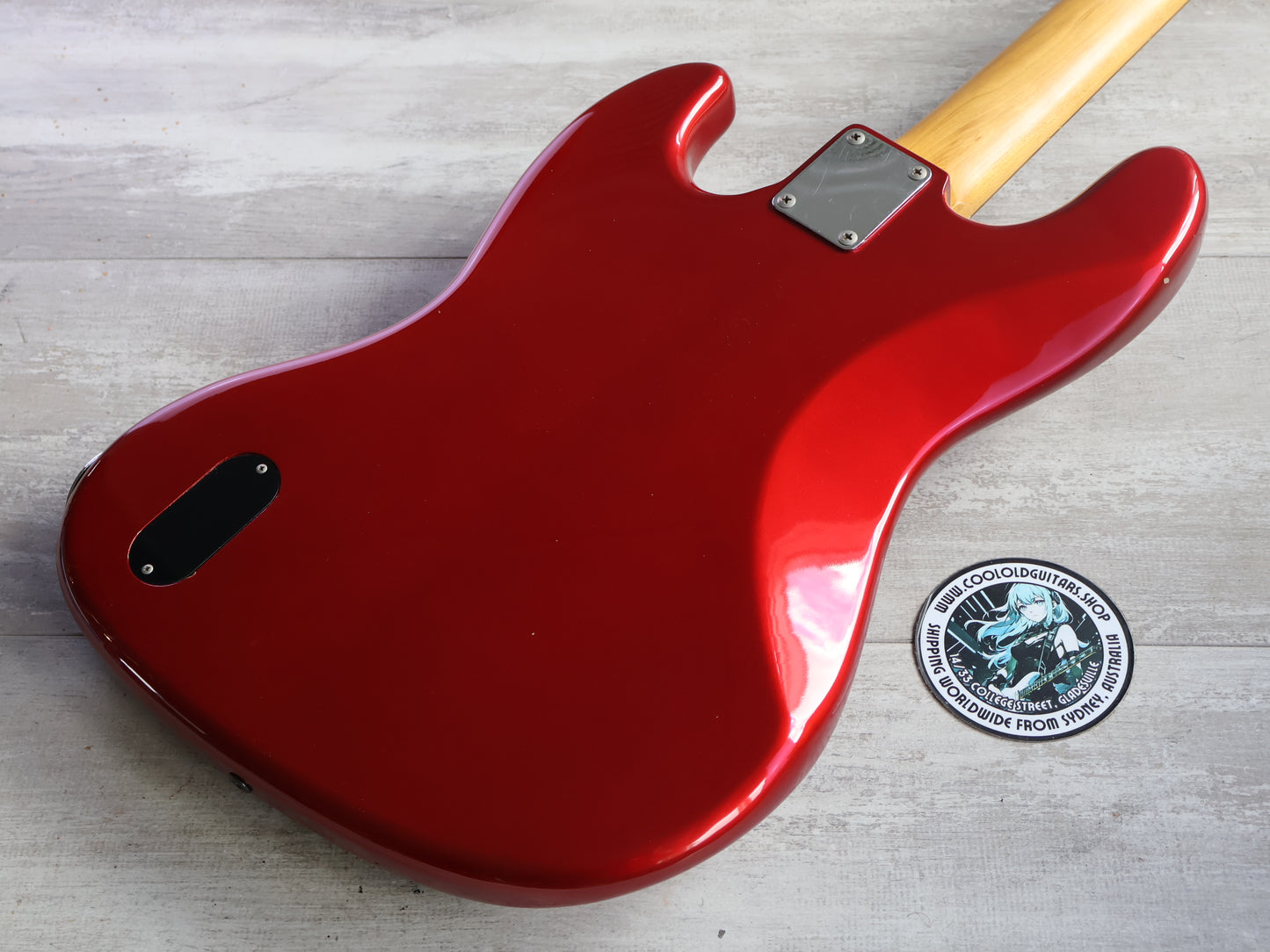 1991 Fender Japan JB62 Custom Edition Fretless Jazz Bass w/Bartolini's (Candy Apple Red)