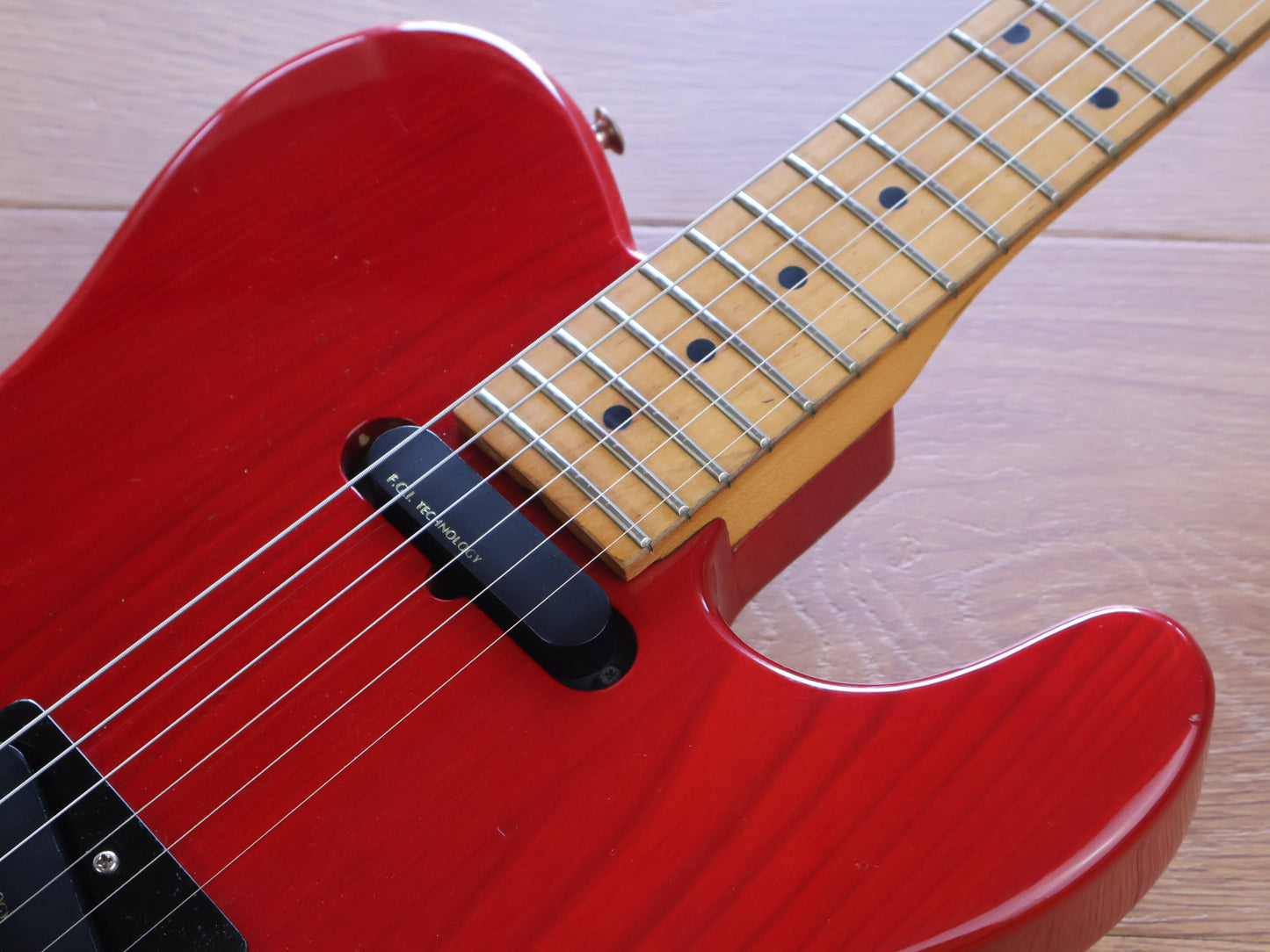 2000's Fernandes Japan TE-85T Takuya Judy and Mary Signature Telecaster (Transparent Red)
