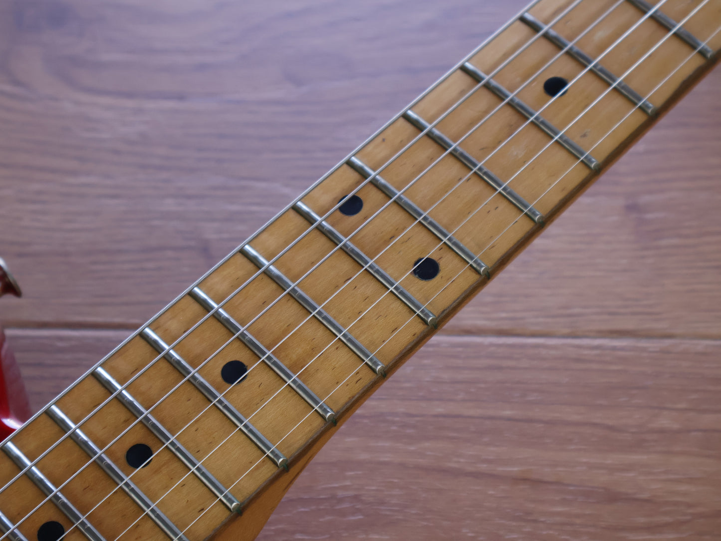 2000's Fernandes Japan TE-85T Takuya Judy and Mary Signature Telecaster (Transparent Red)