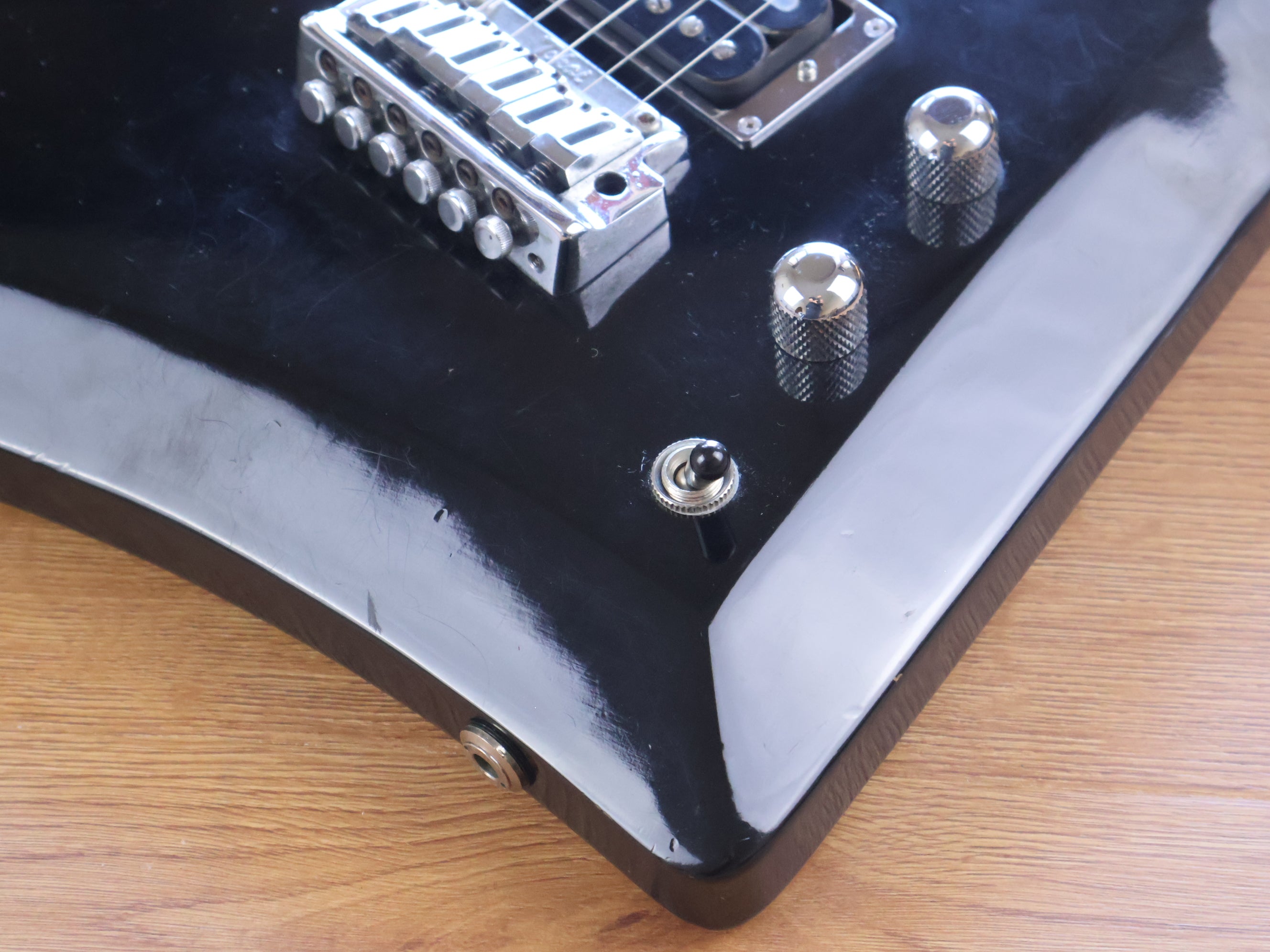 1985 Tokai F-55 Five Star Explorer (Black) – Cool Old Guitars