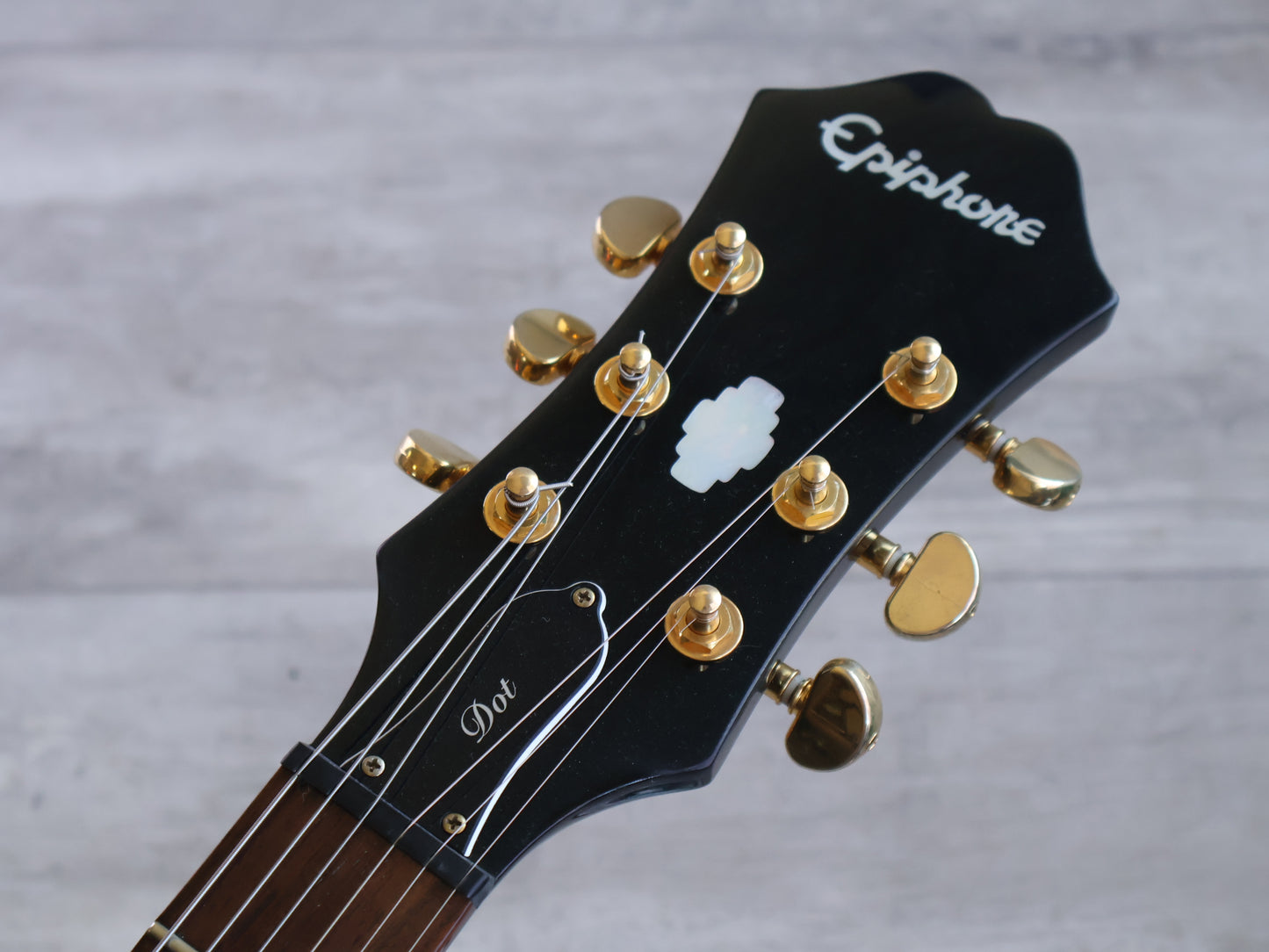 2006 Epiphone Limited Edition Custom Shop Dot w/Bigsby (Black & Gold)