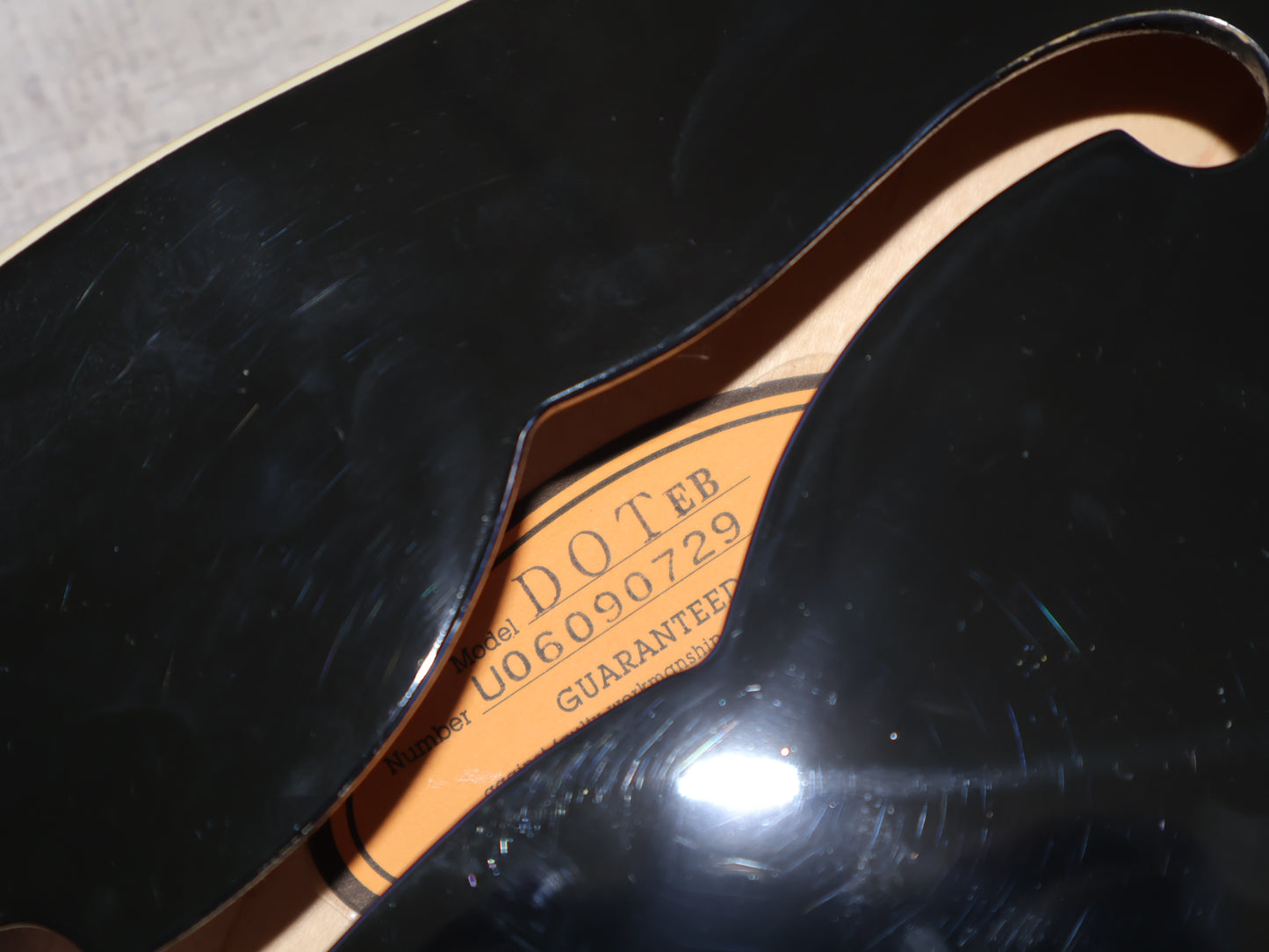 2006 Epiphone Limited Edition Custom Shop Dot w/Bigsby (Black & Gold)