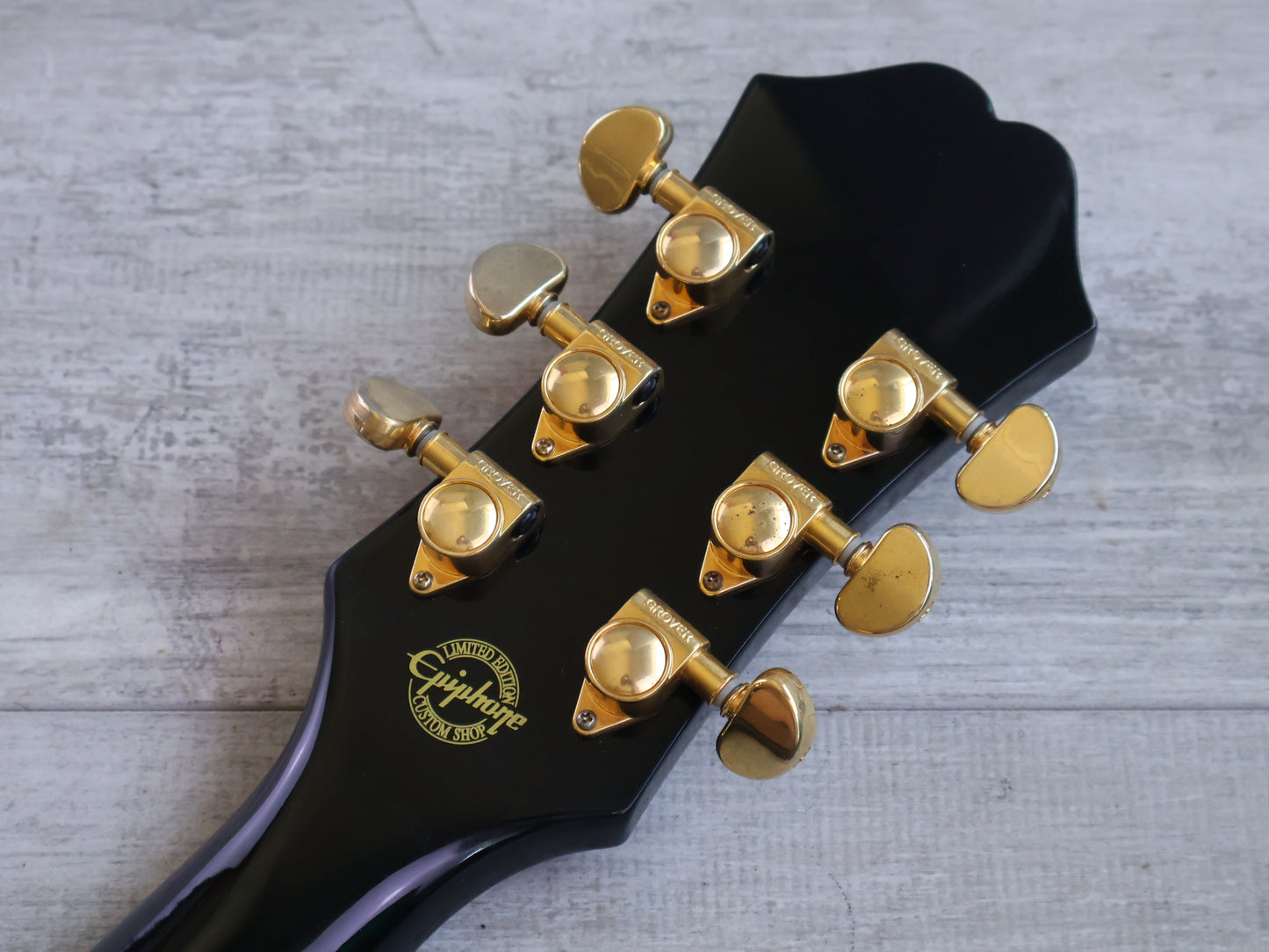 2006 Epiphone Limited Edition Custom Shop Dot w/Bigsby (Black & Gold)