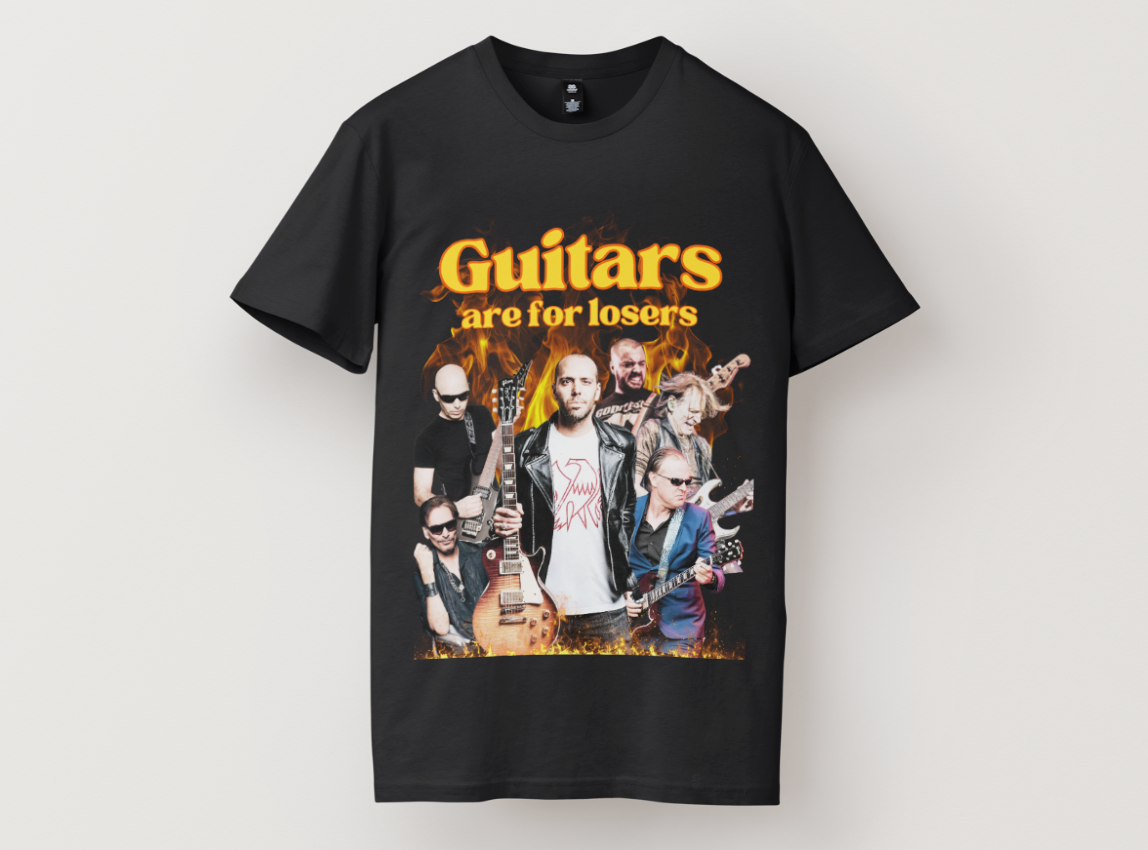 "Guitars are for Losers" Men's T-Shirt (Black)