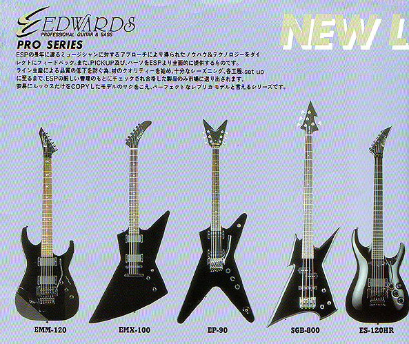 1990's Edwards SGB-800 SEXX GEORGE Ironbird Bass (Black)