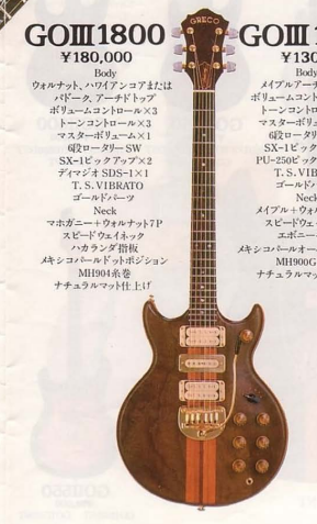 1979 Greco Japan GOIII-1800 Neckthrough Speedway w/Kahler (Natural)