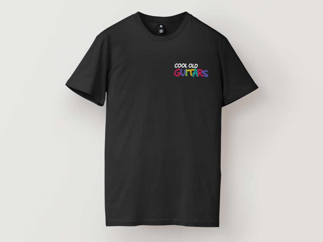 "Cool Old Color" Logo Men's T-Shirt (Black)