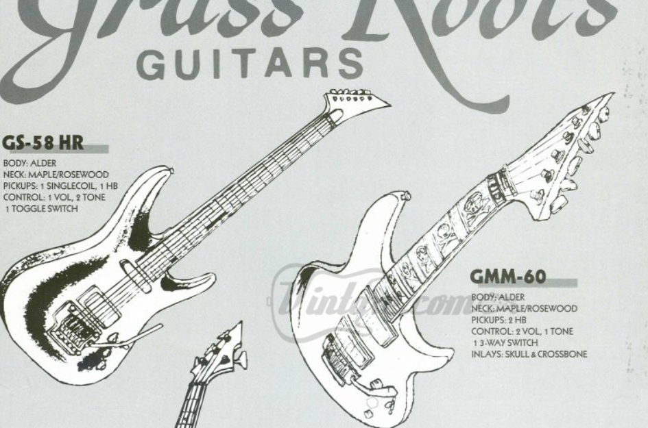 1995 Grassroots by ESP Japan GMM-60 Kirk Hammett Signature Model (Black)
