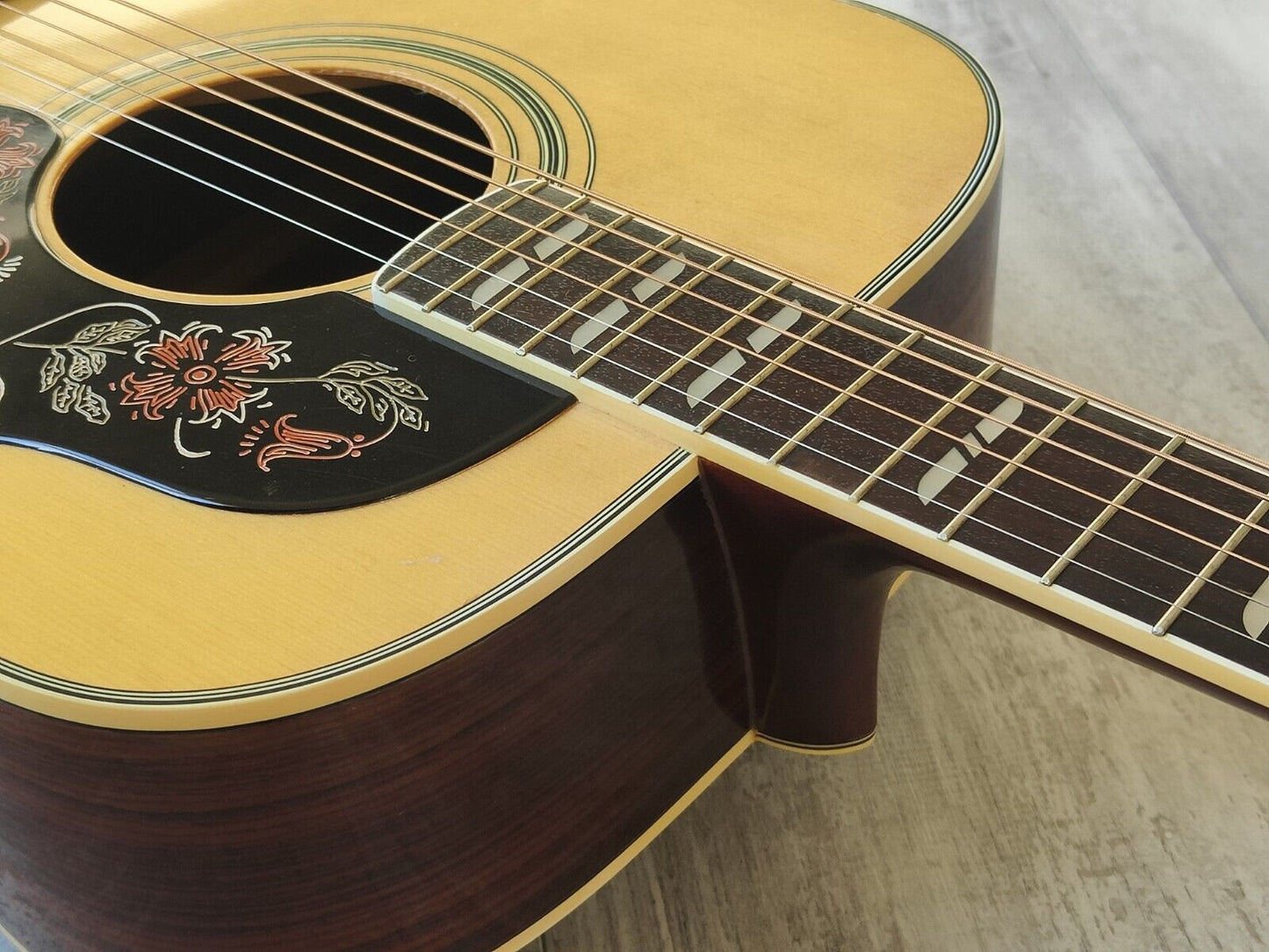 1977 Yamaha FG-401W Japanese Vintage Acoustic Dreadnought Guitar (Natural)