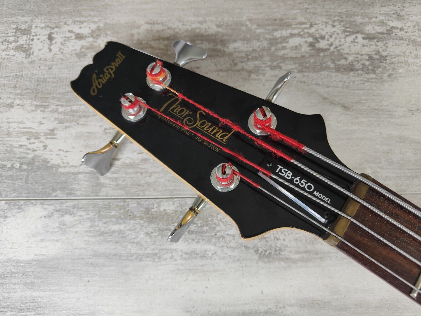 1981 Aria Pro II TSB-650 Thor Sound Neckthrough Left Handed Bass (Dark Brown)