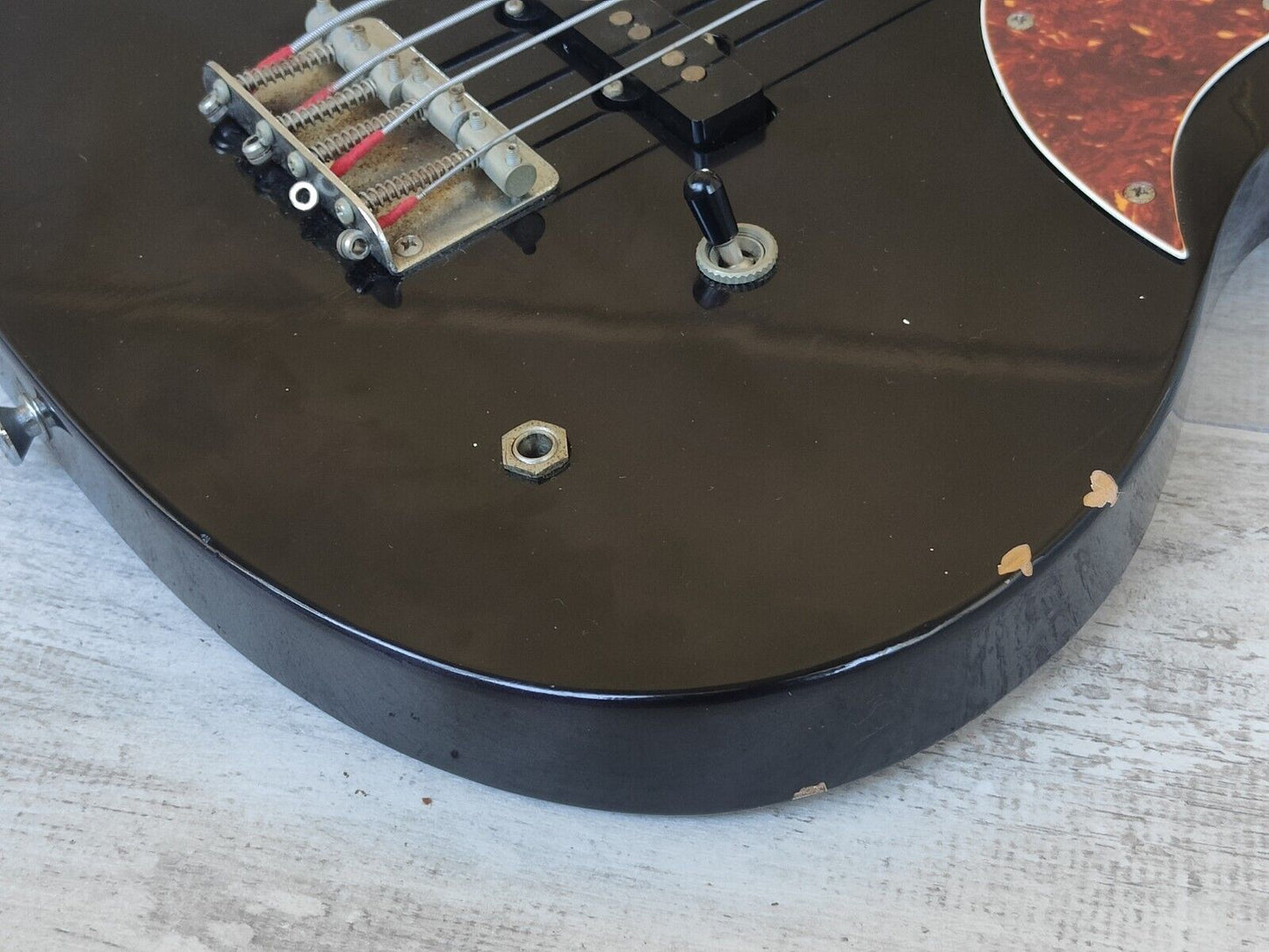 Unknown SG Style Double Cutaway Bass from Japan (Black)