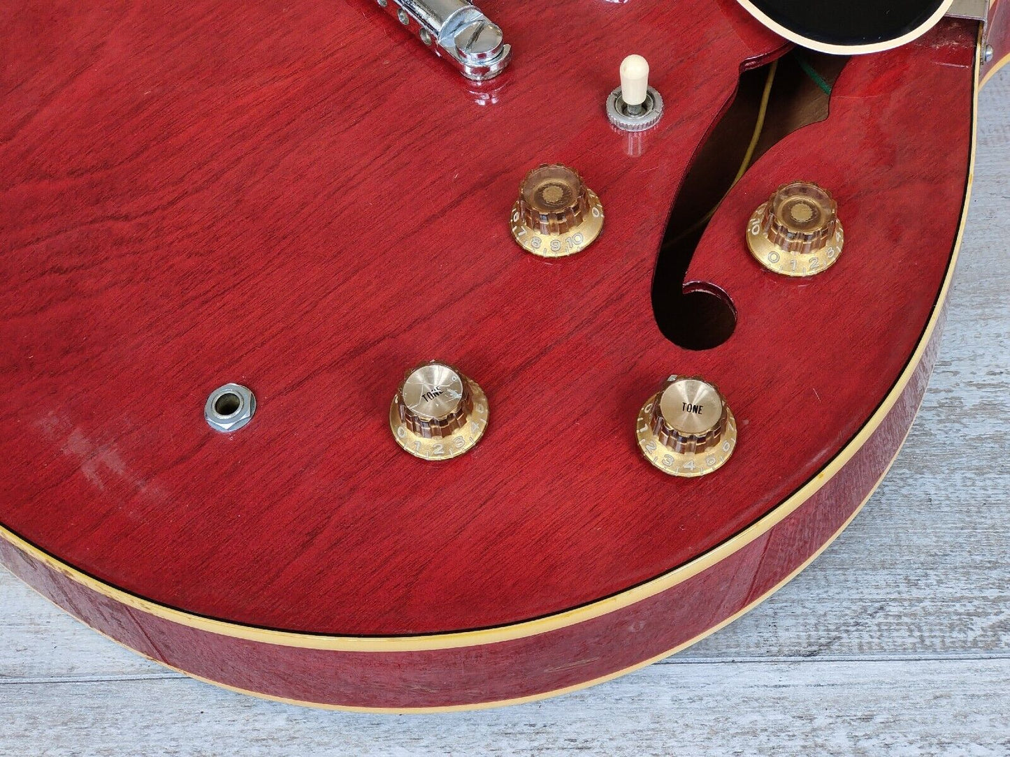 1980 Yamaha Japan SA-700 ES-335 Semi Hollowbody Electric Guitar (Persimmon Red)