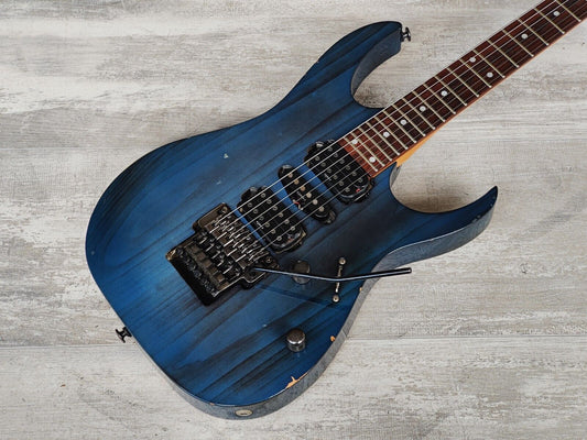 1998 Ibanez Japan RG685 HSH Superstrat (Burnt Transparent Blue)