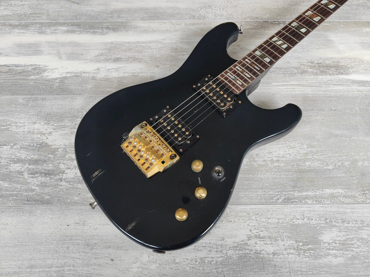 1985 Ibanez Japan Pro Line PL1450 Vintage Electric Guitar (Black)