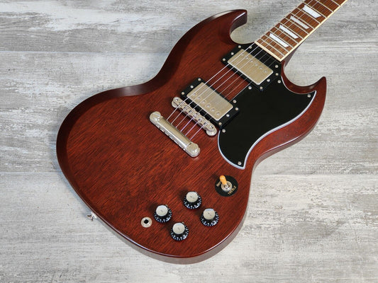 2017 Tokai "Premium Series" SG-215 Double Cutaway SG (Worn Brown)