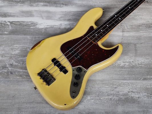 1983 Tokai TJB-70F Fretless Jazz Bass (Aged Olympic White)